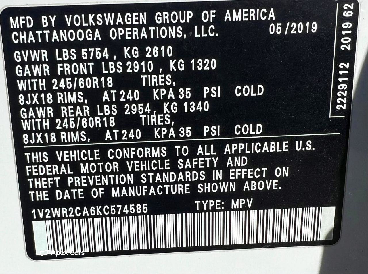 Volkswagen Atlas 2019