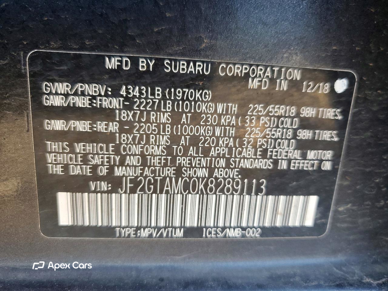 Subaru XV 2019