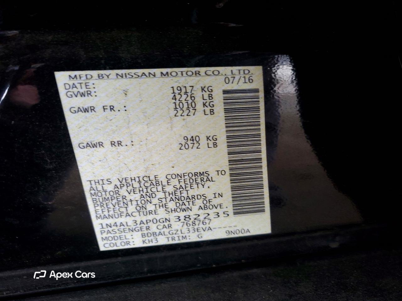 Nissan Altima 2016