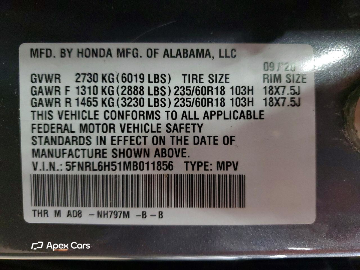 Honda Odyssey 2021