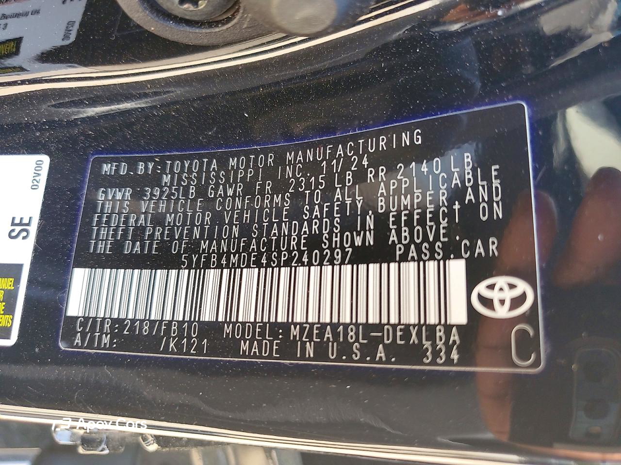 Toyota Corolla 2025