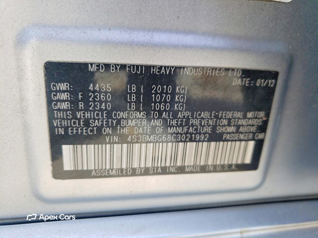 Subaru Legacy 2012