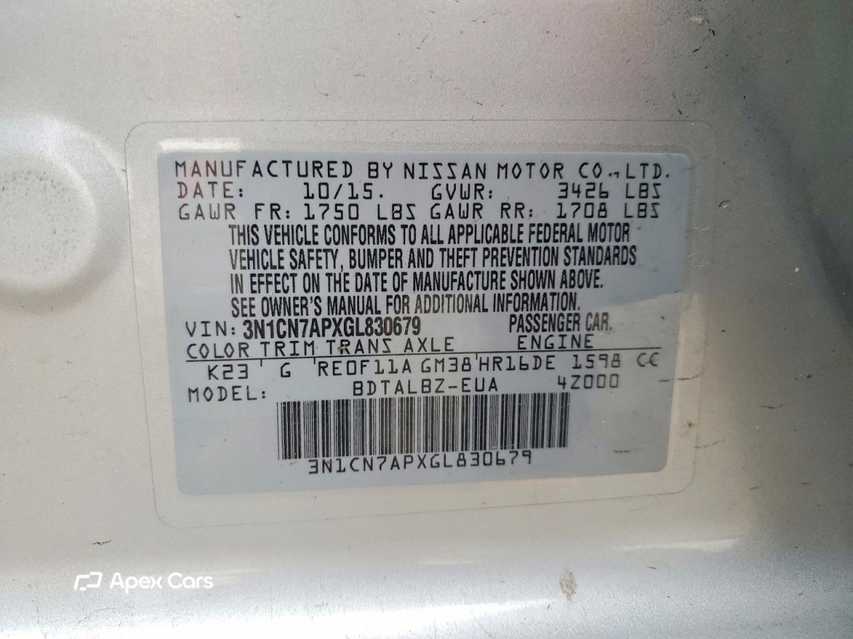 Nissan Versa 2016