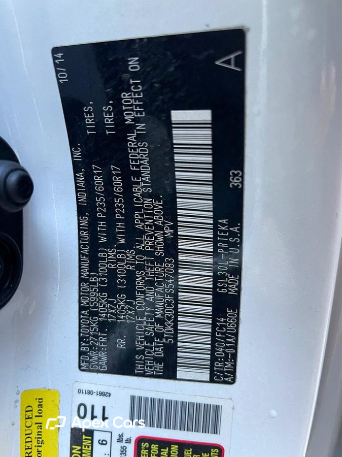 Toyota Sienna 2015