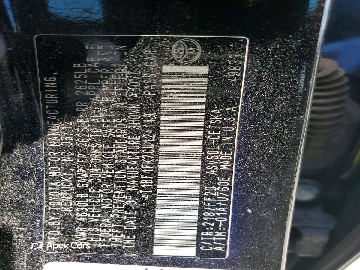 Toyota Camry 2012