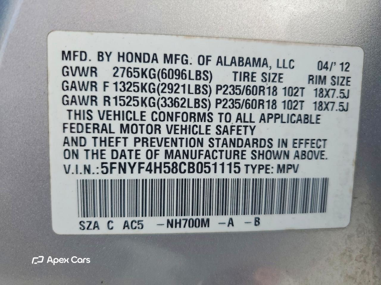 Honda Pilot 2012