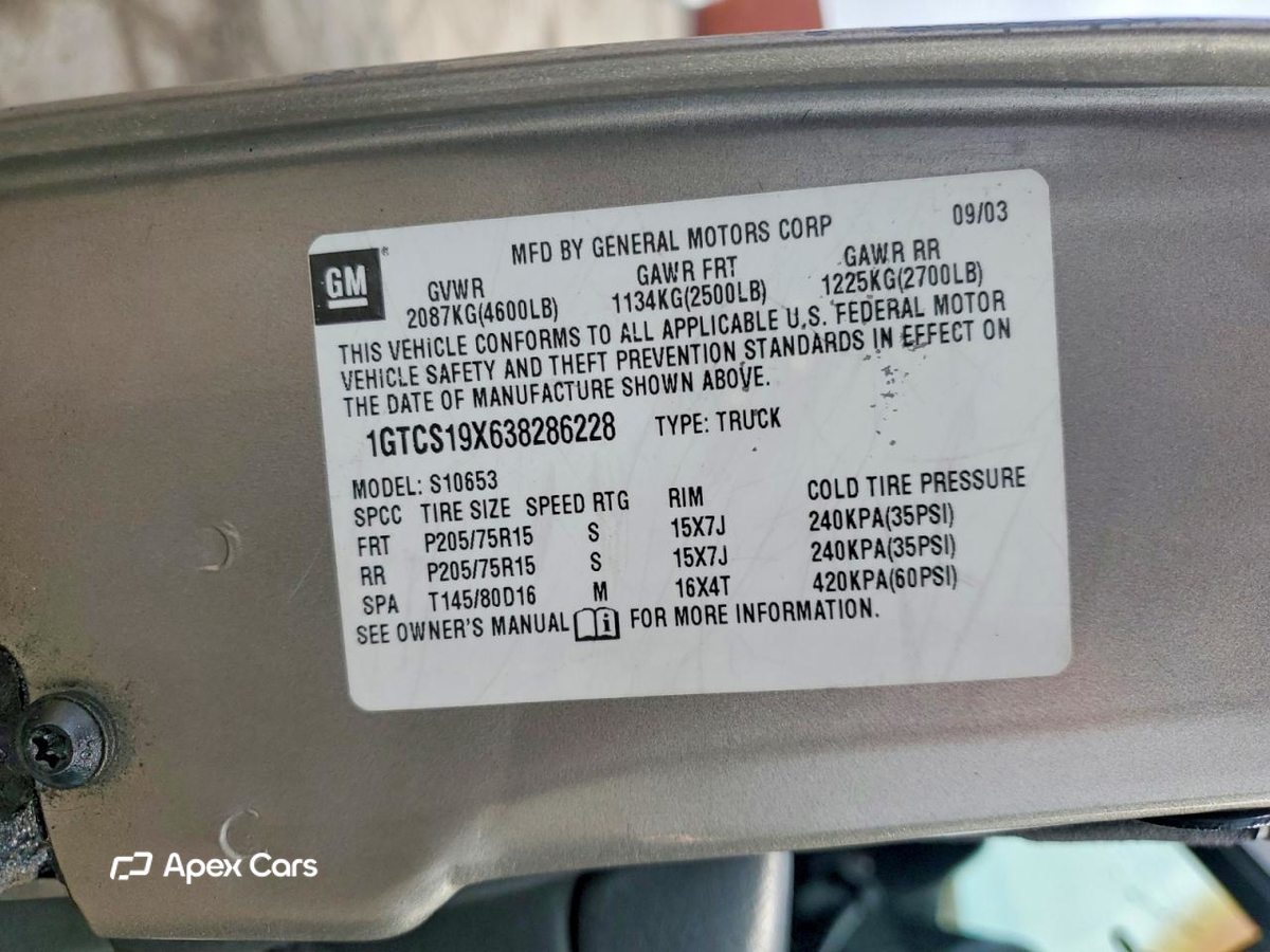 GMC Sonoma 2003