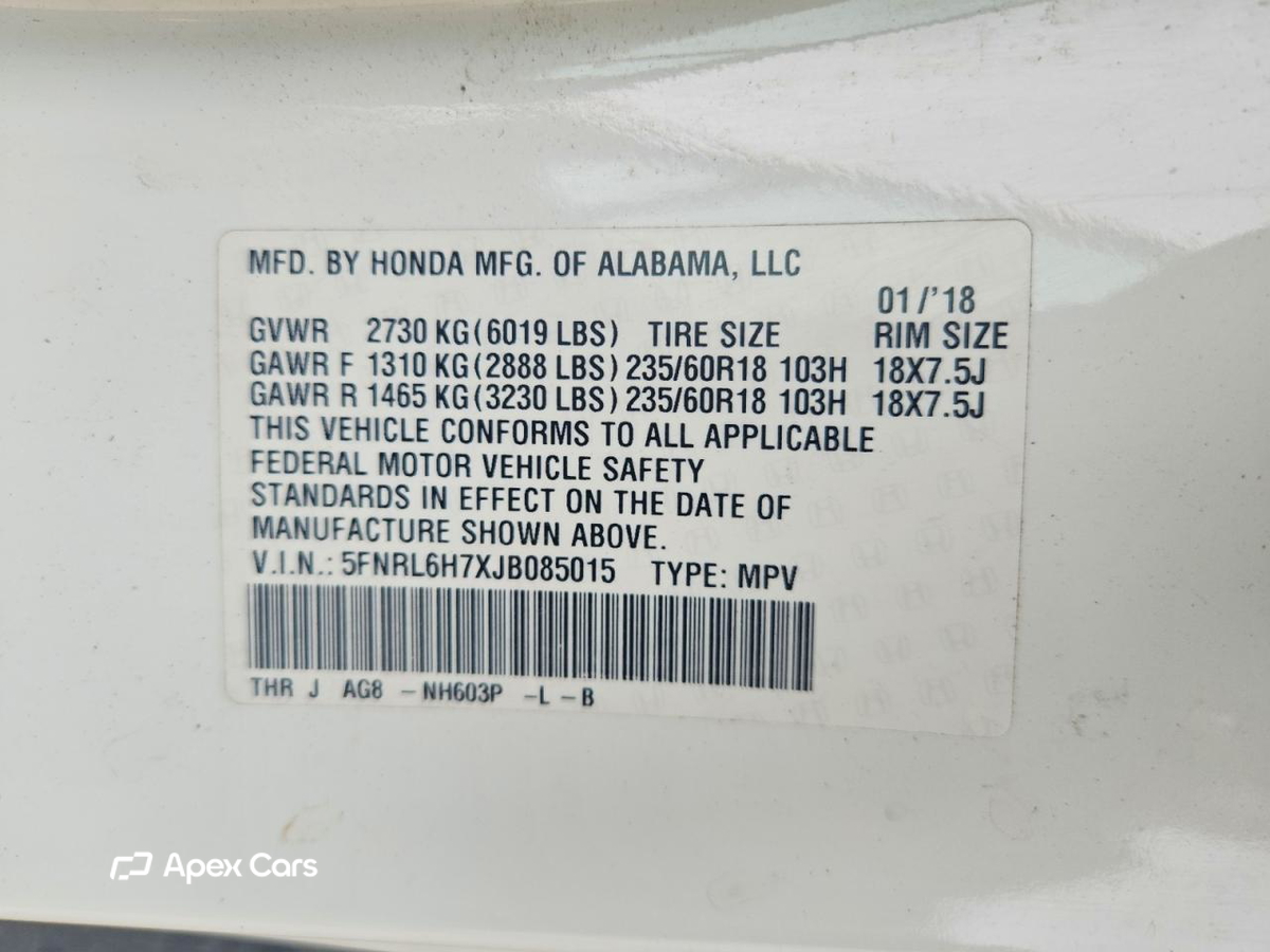 Honda Odyssey 2018