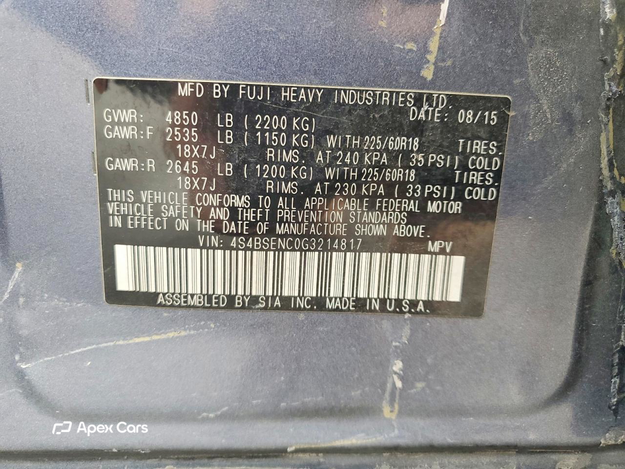 Subaru Outback 2016