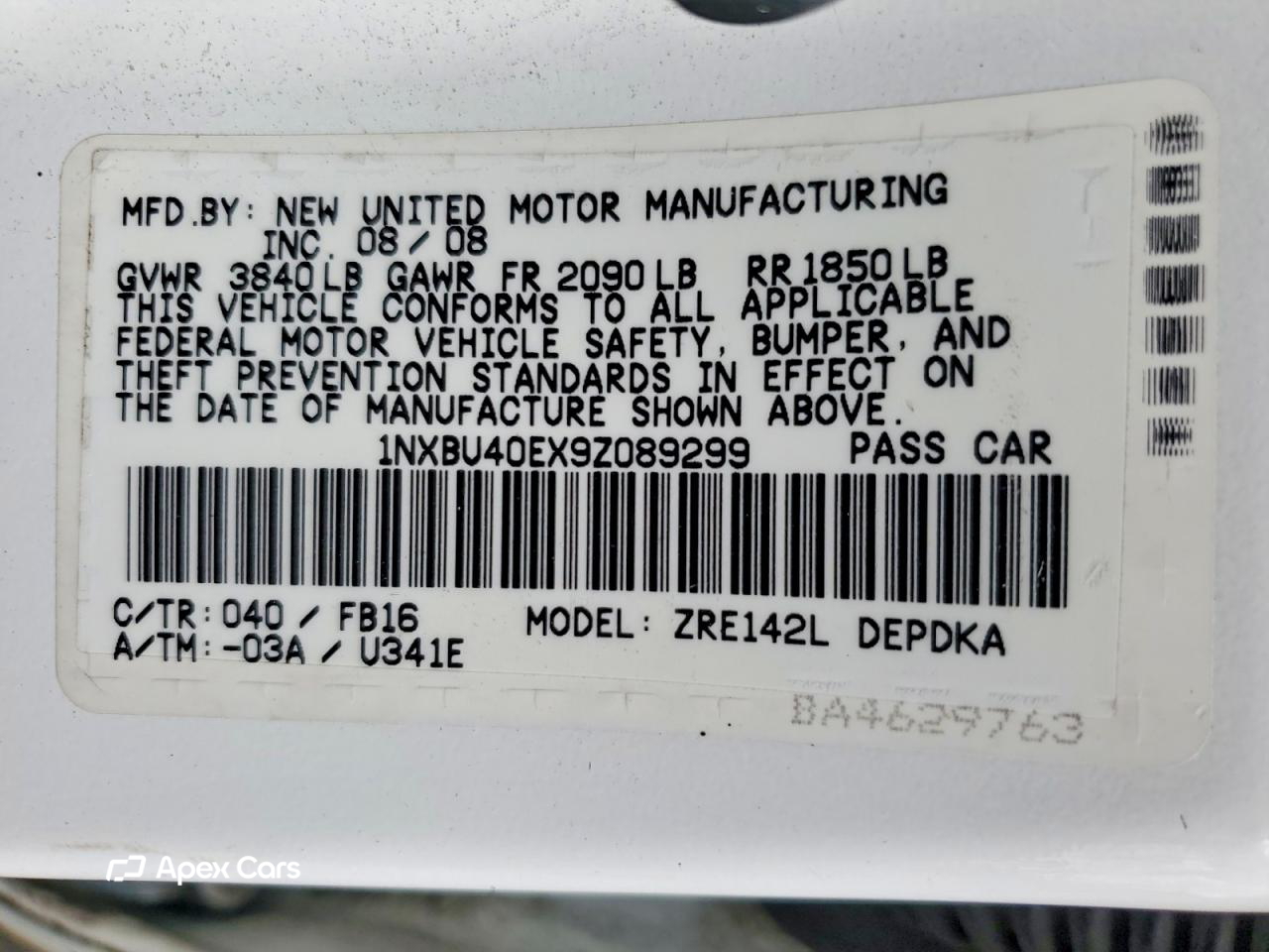 Toyota Corolla 2009