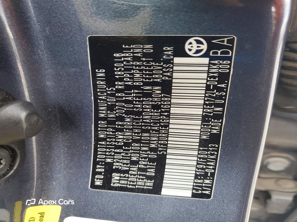 Toyota Corolla 2016