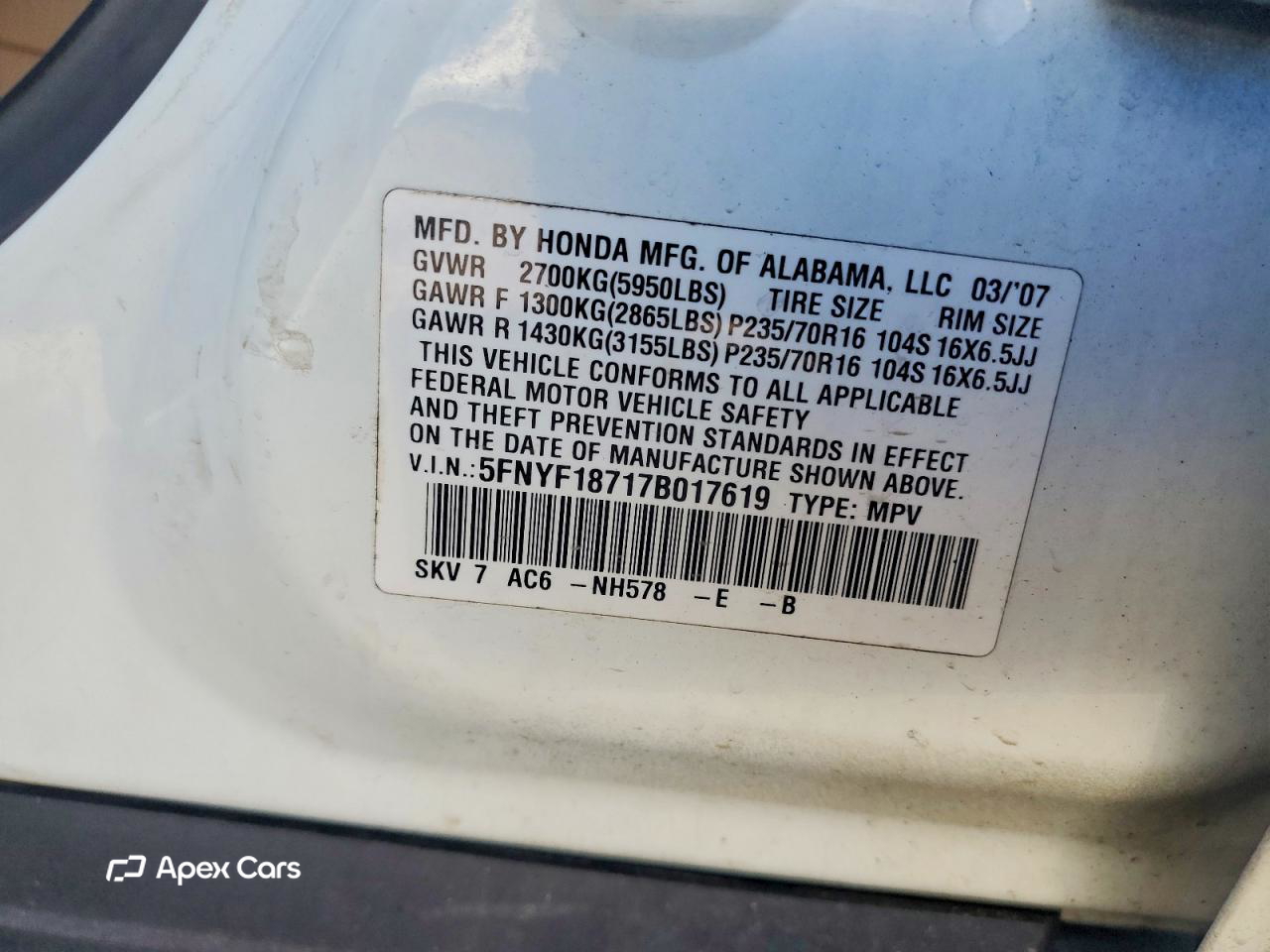 Honda Pilot 2007