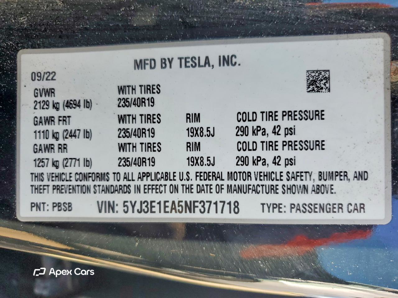Tesla Model 3 2022