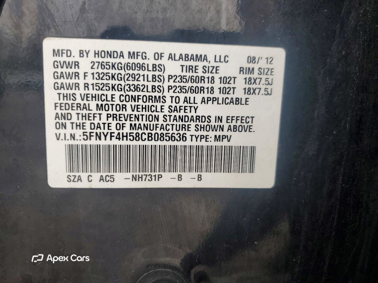 Honda Pilot 2012
