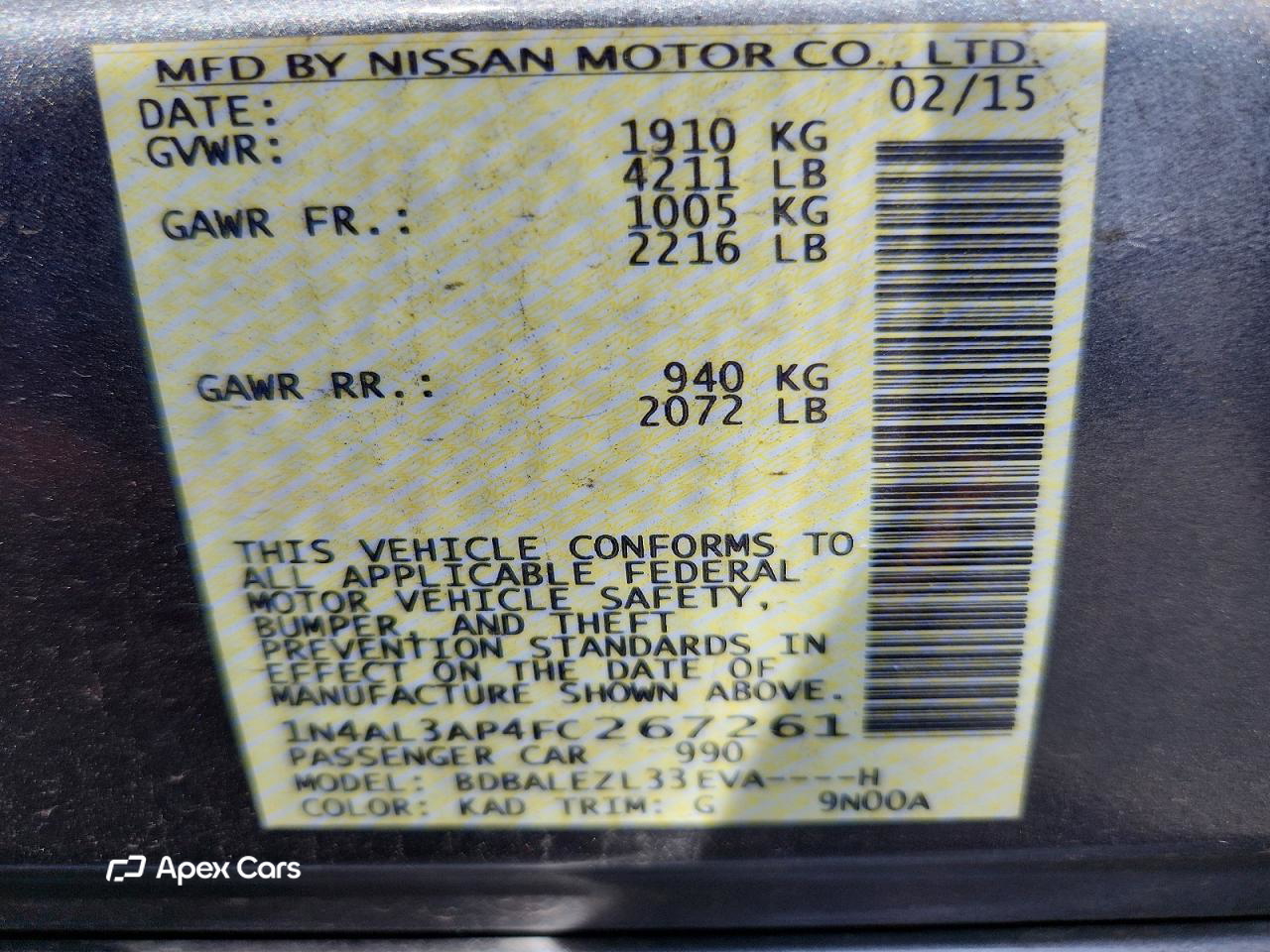 Nissan Altima 2015
