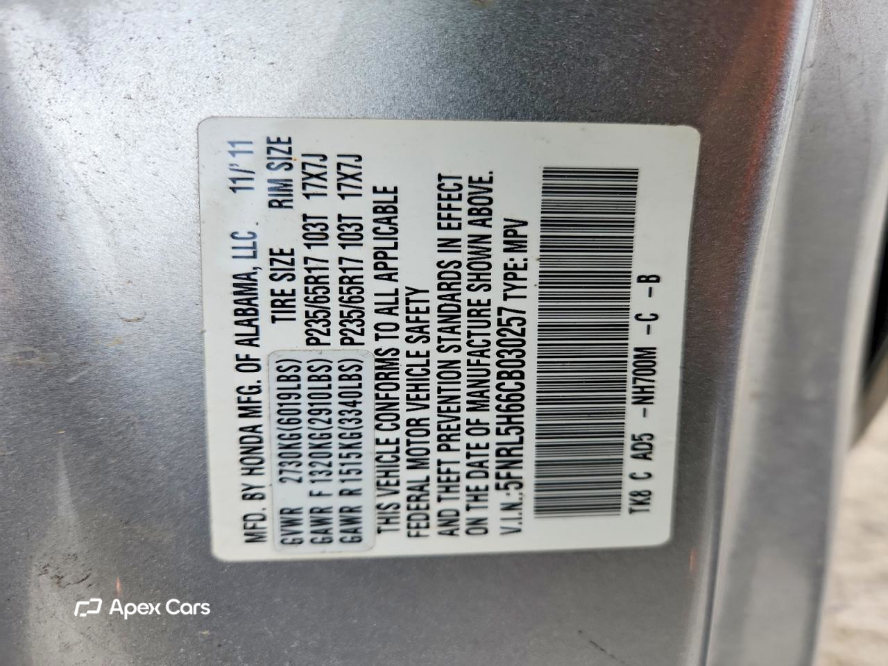 Honda Odyssey 2012
