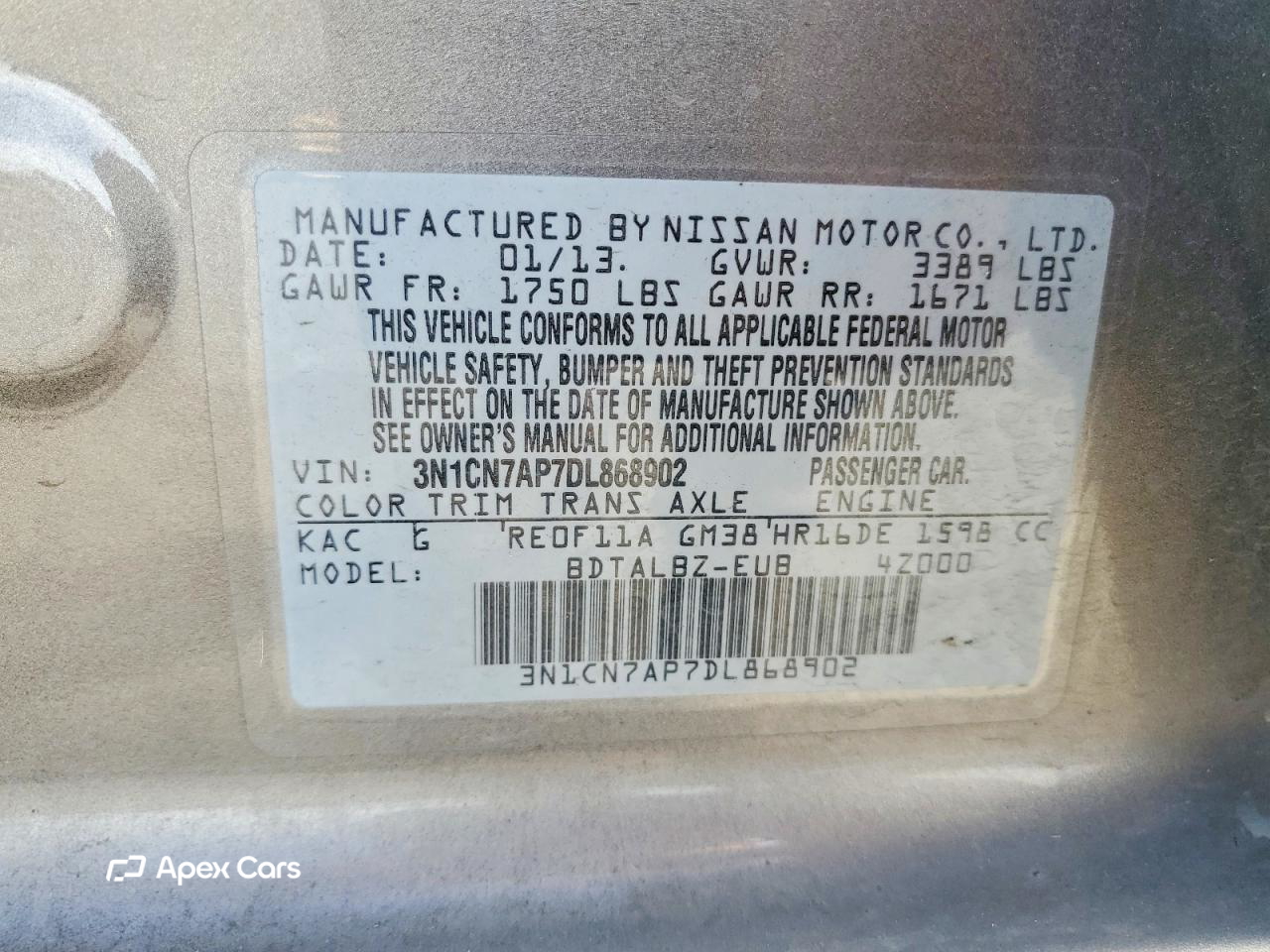 Nissan Versa 2013