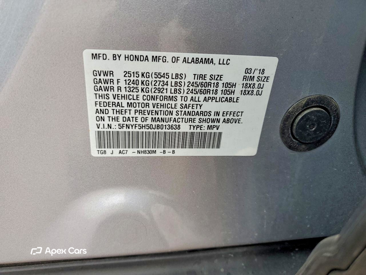 Honda Pilot 2018