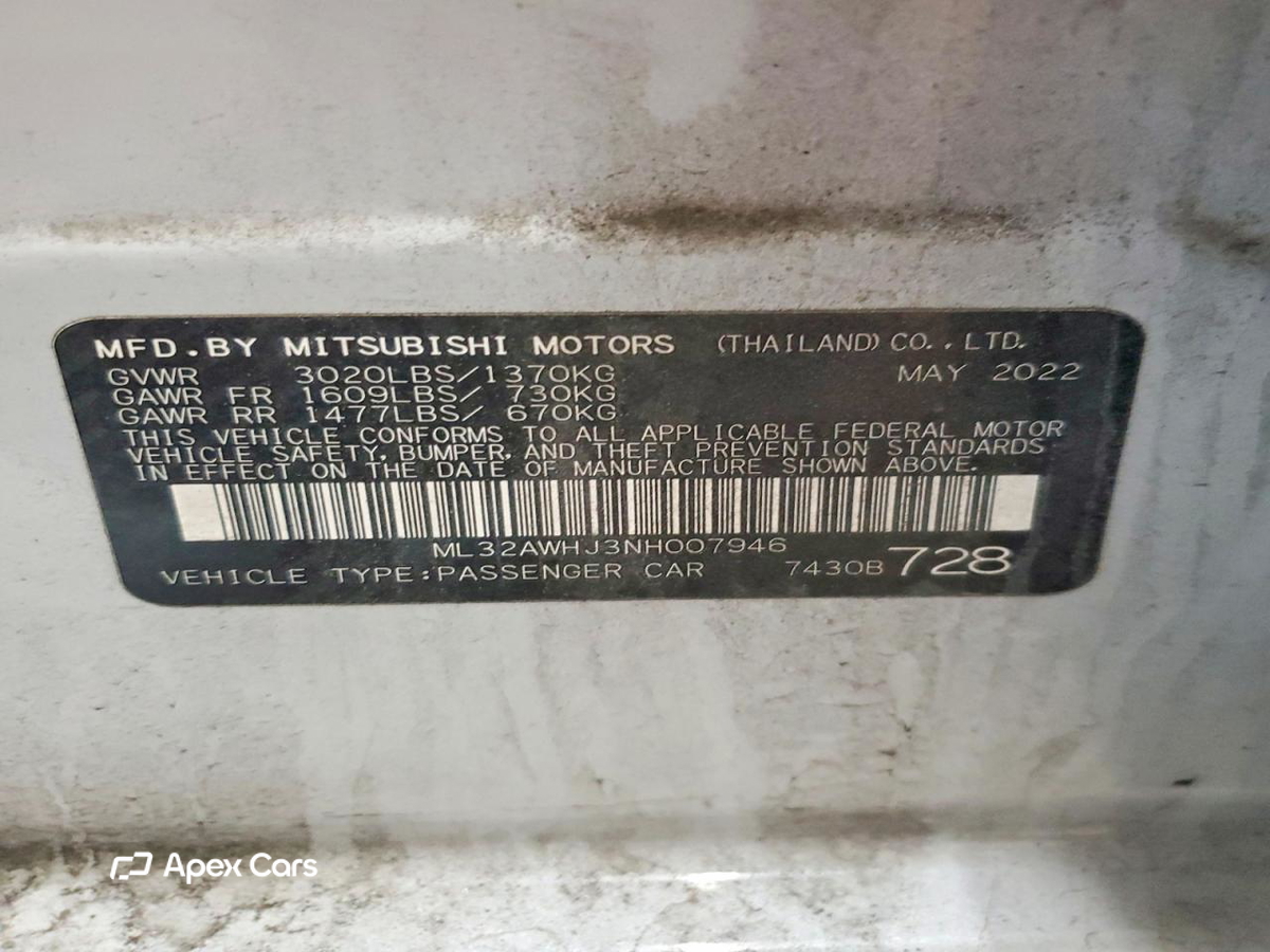 Mitsubishi Mirage 2022
