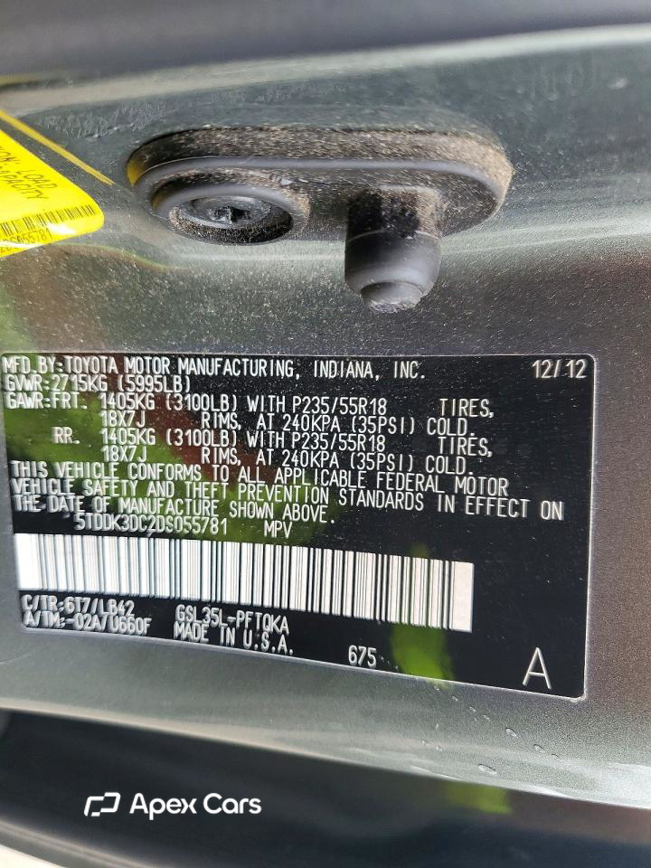 Toyota Sienna 2013
