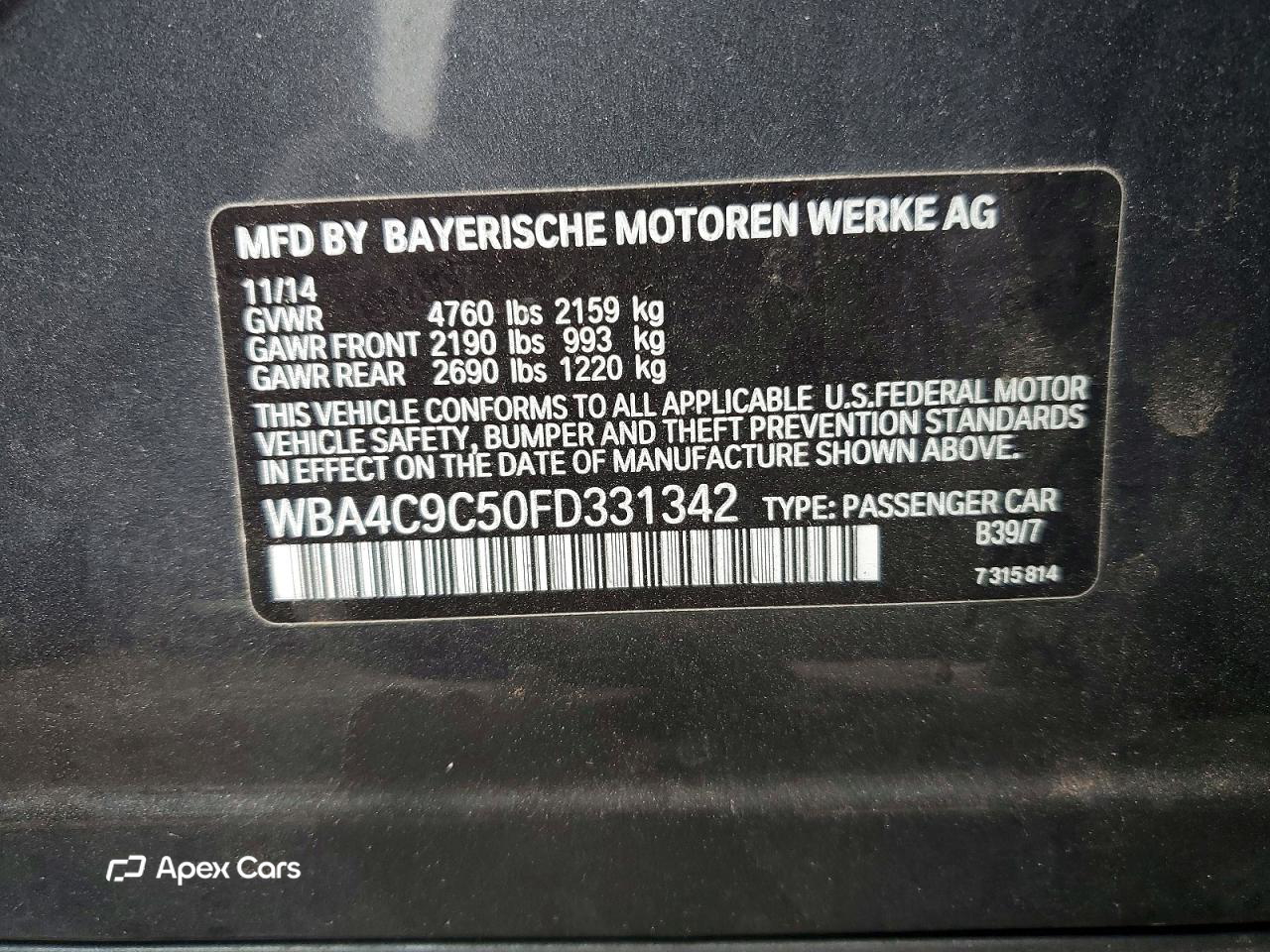 BMW Series 4 2015
