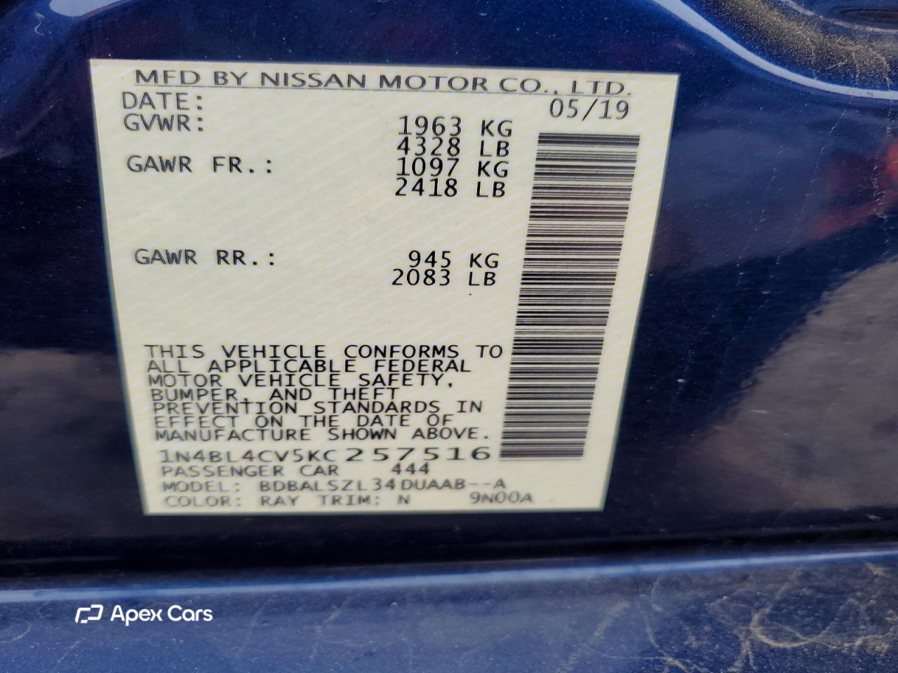 Nissan Altima 2019
