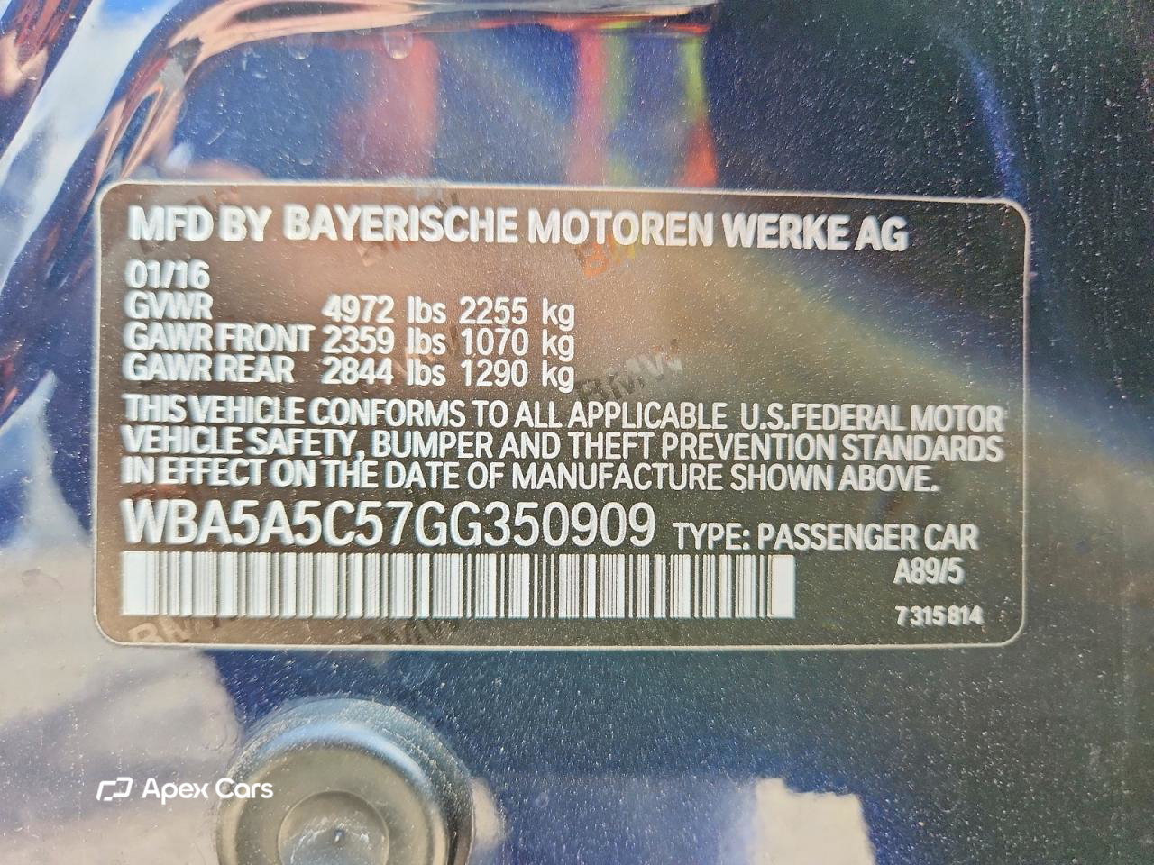 BMW Series 5 2016