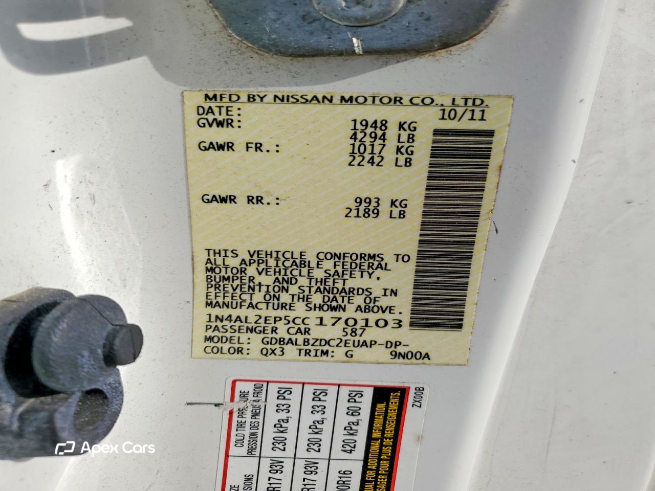 Nissan Altima 2012