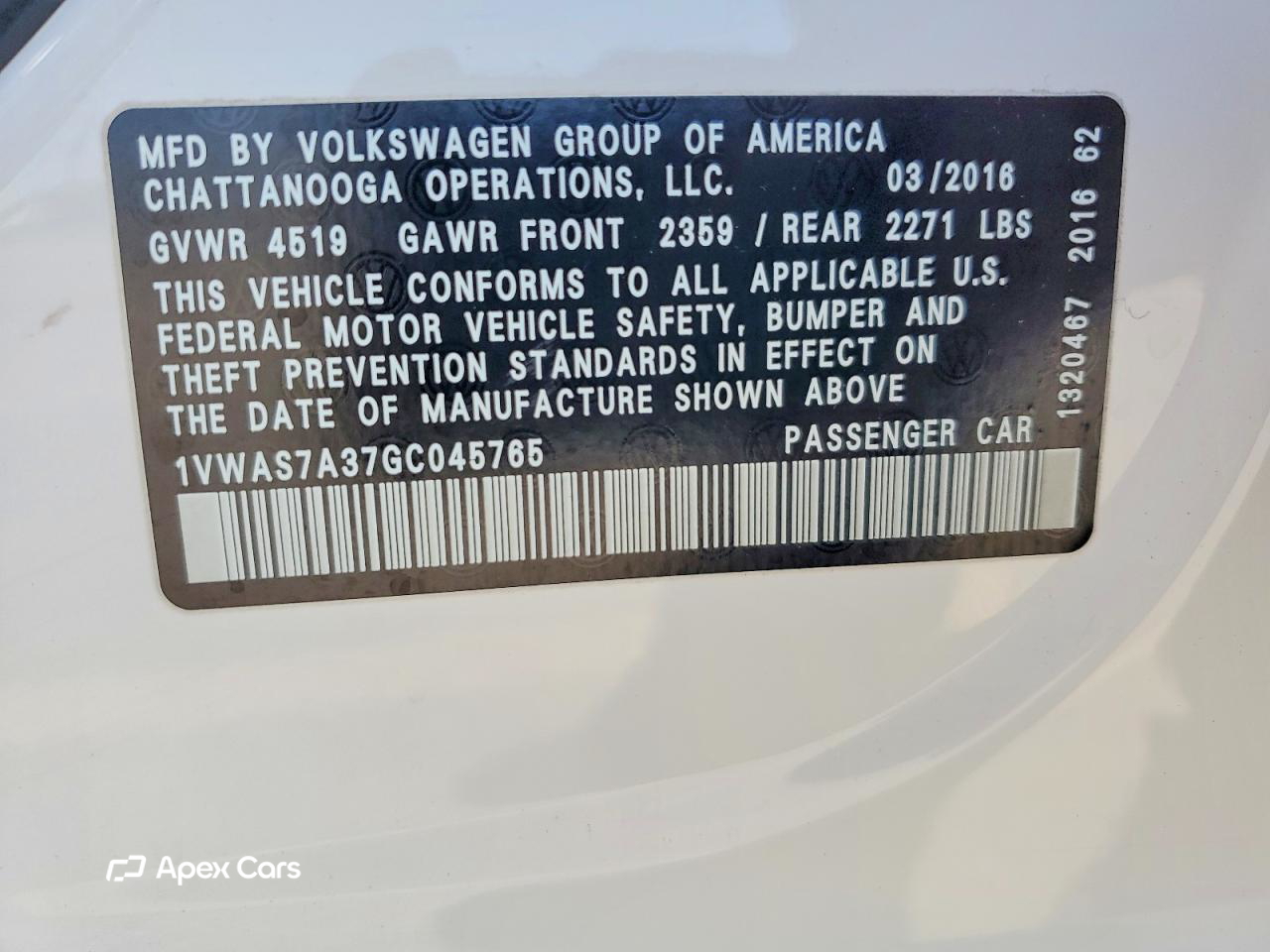 Volkswagen Passat 2016