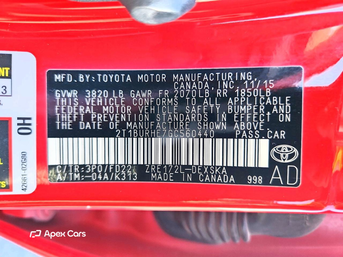 Toyota Corolla 2016
