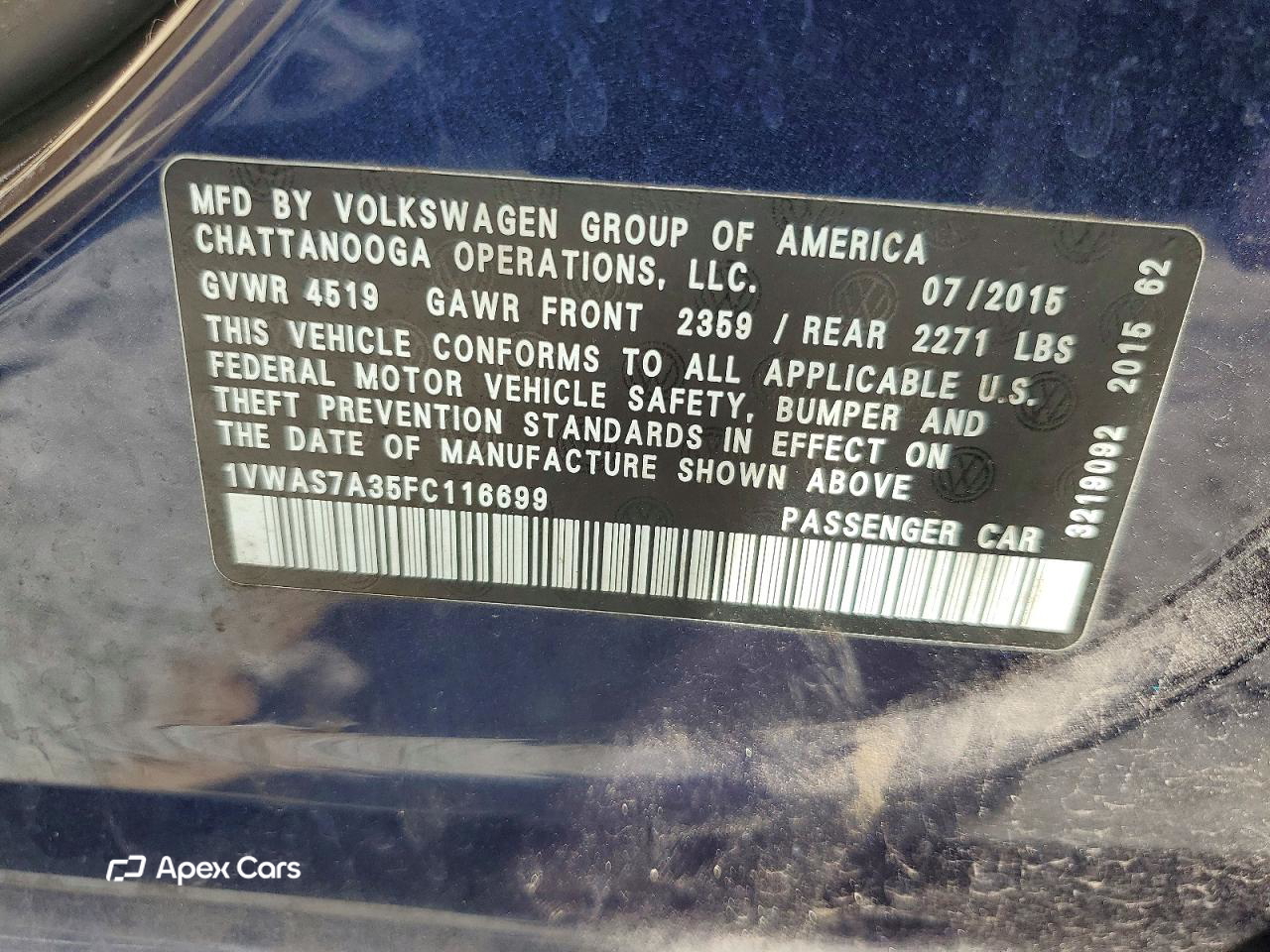 Volkswagen Passat 2015
