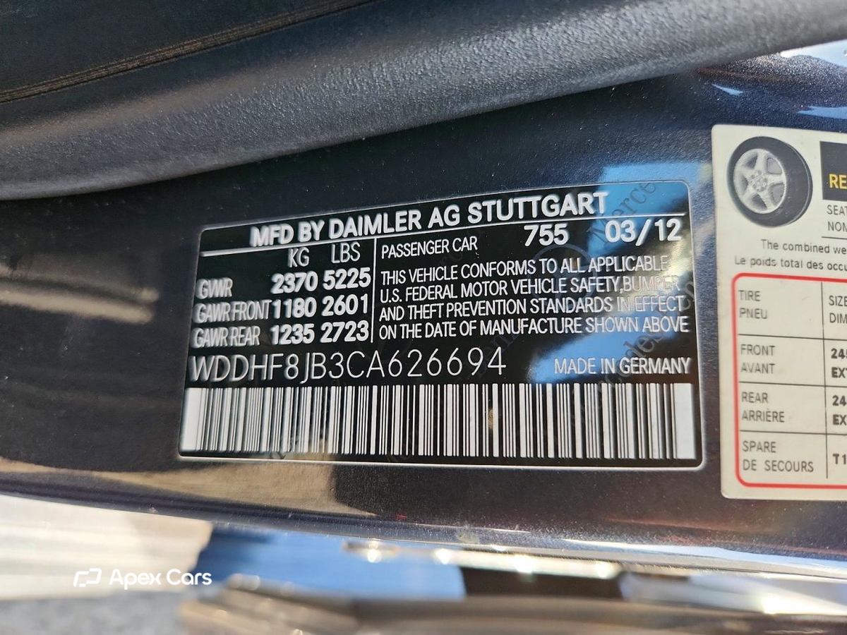 Mercedes-Benz E-klasse 2012