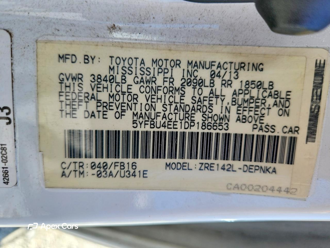 Toyota Corolla 2013