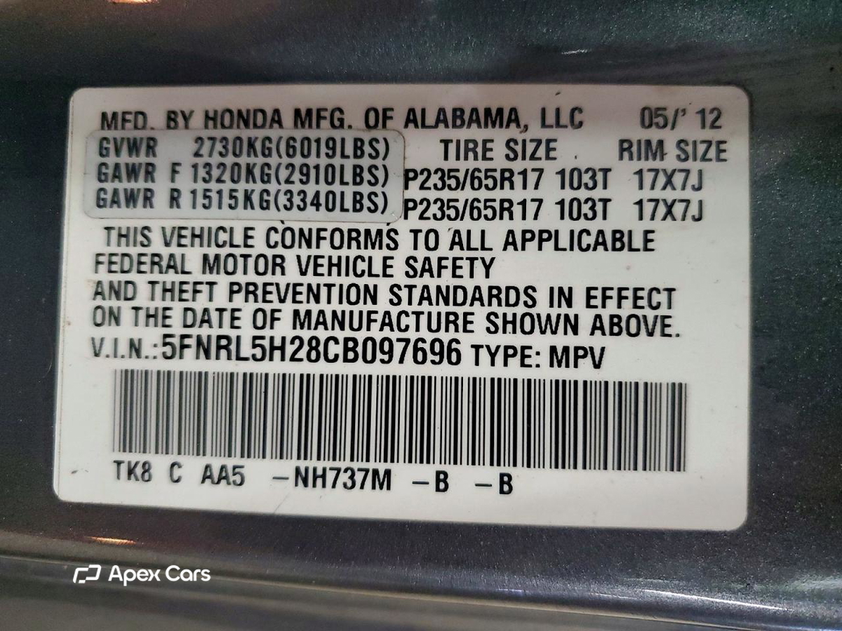 Honda Odyssey 2012