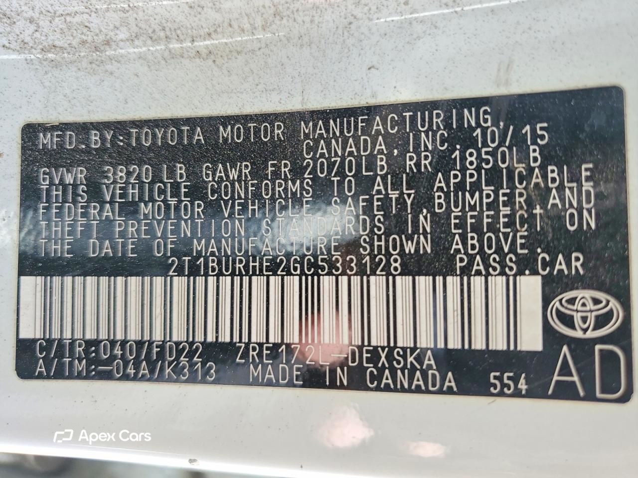 Toyota Corolla 2016