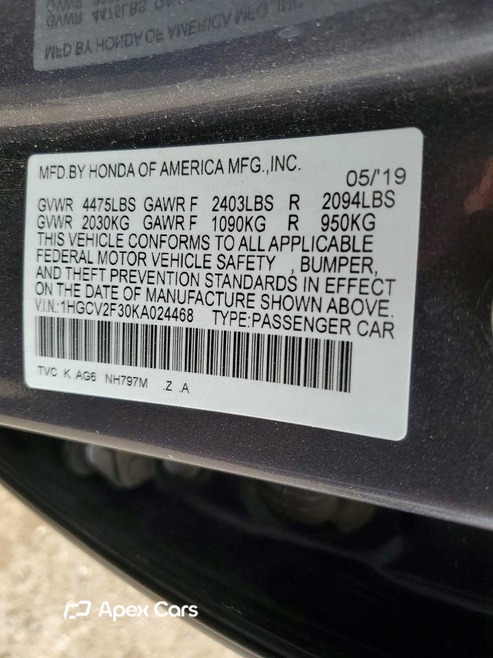 Honda Accord 2019