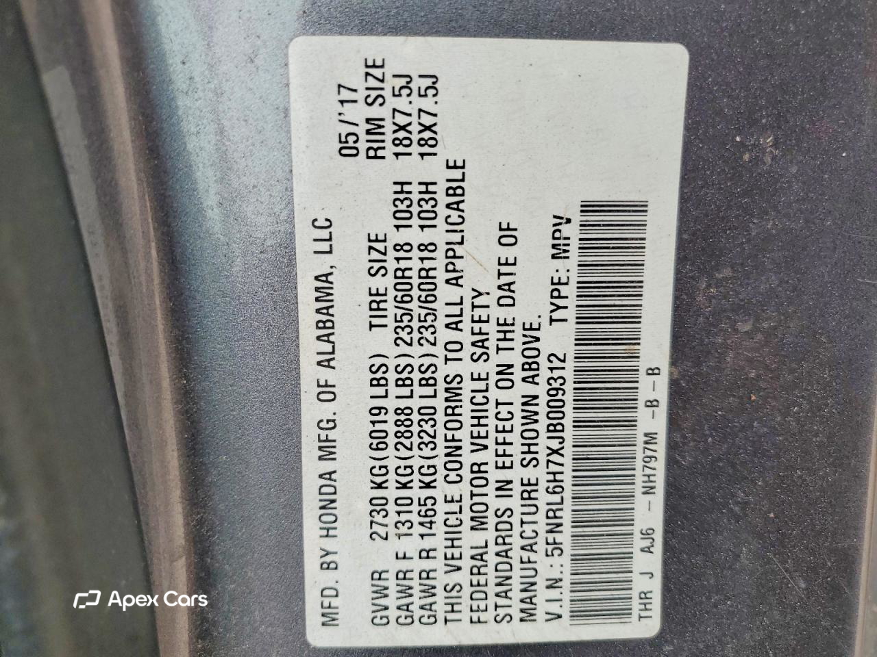 Honda Odyssey 2018