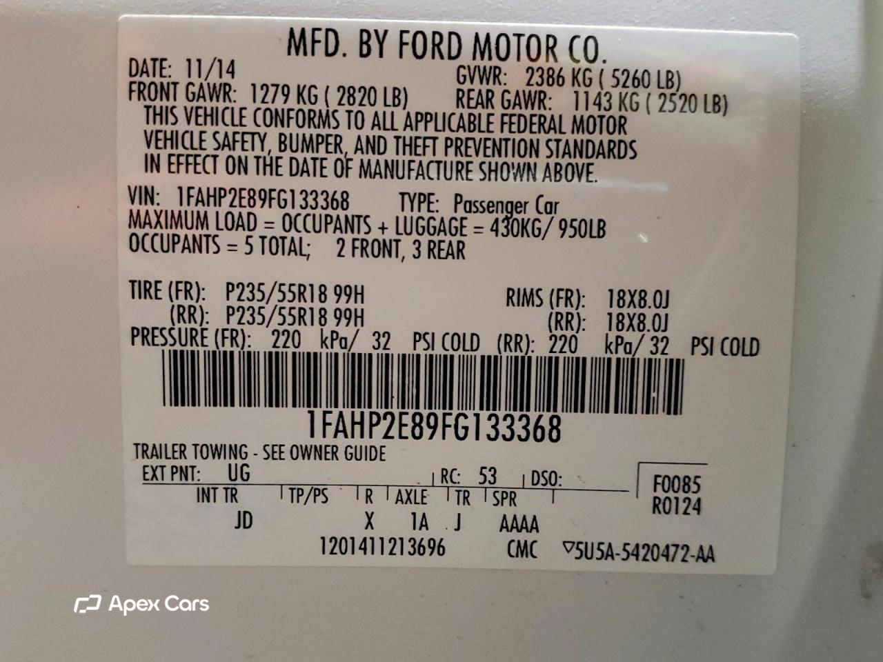 Ford Taurus 2015