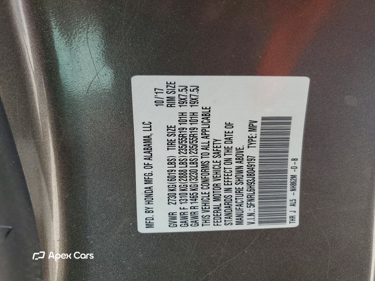 Honda Odyssey 2018