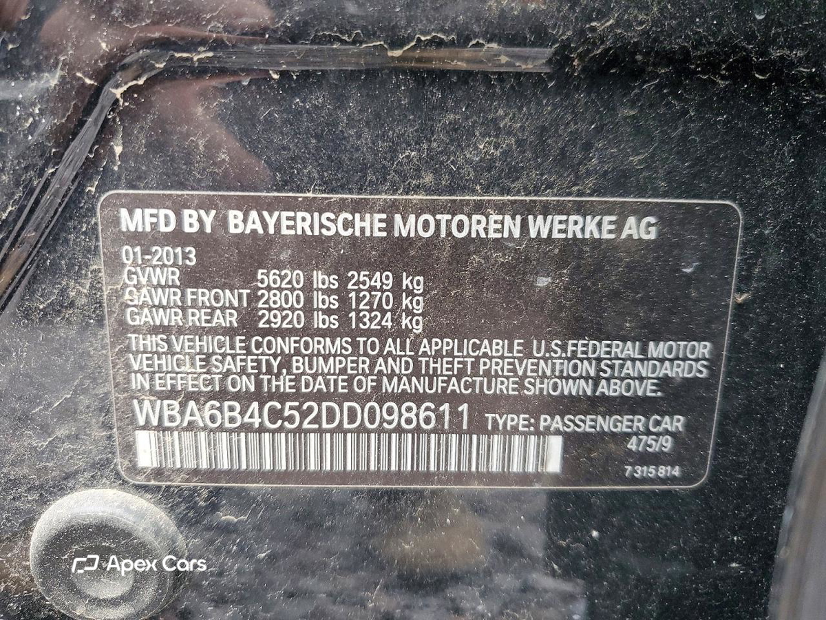 BMW Series 6 2013