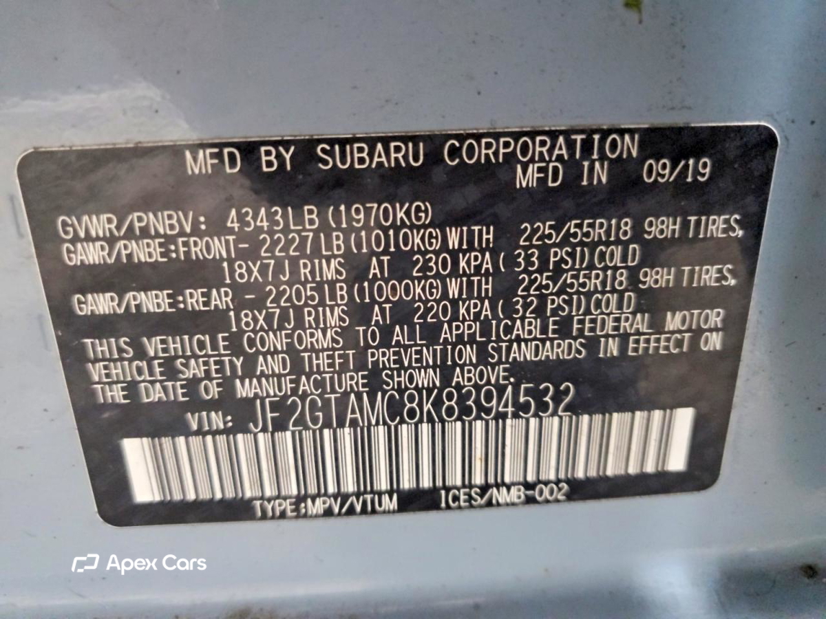 Subaru XV 2019