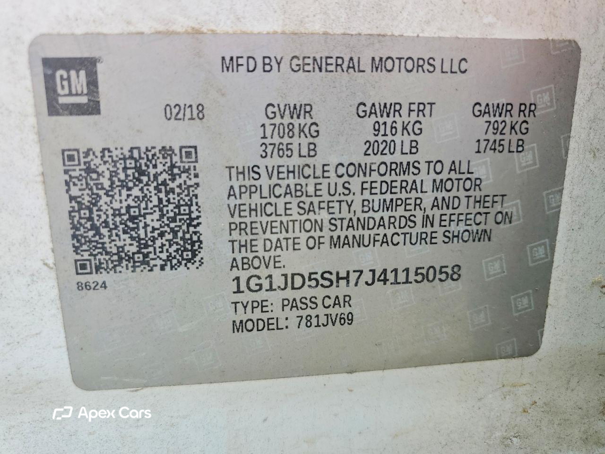Chevrolet Sonic 2018