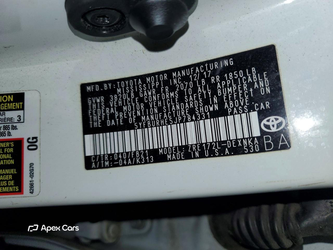 Toyota Corolla 2018