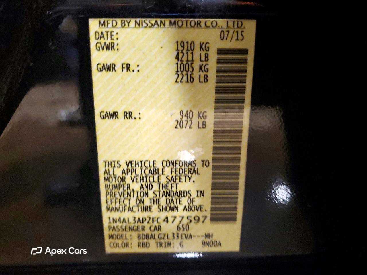 Nissan Altima 2015