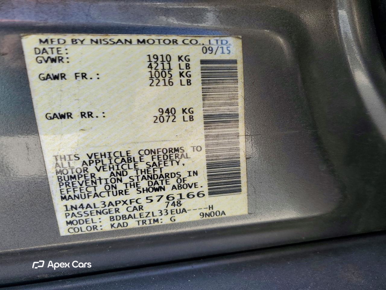 Nissan Altima 2015