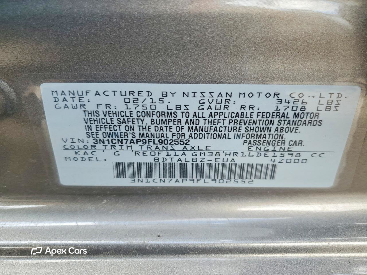 Nissan Versa 2015