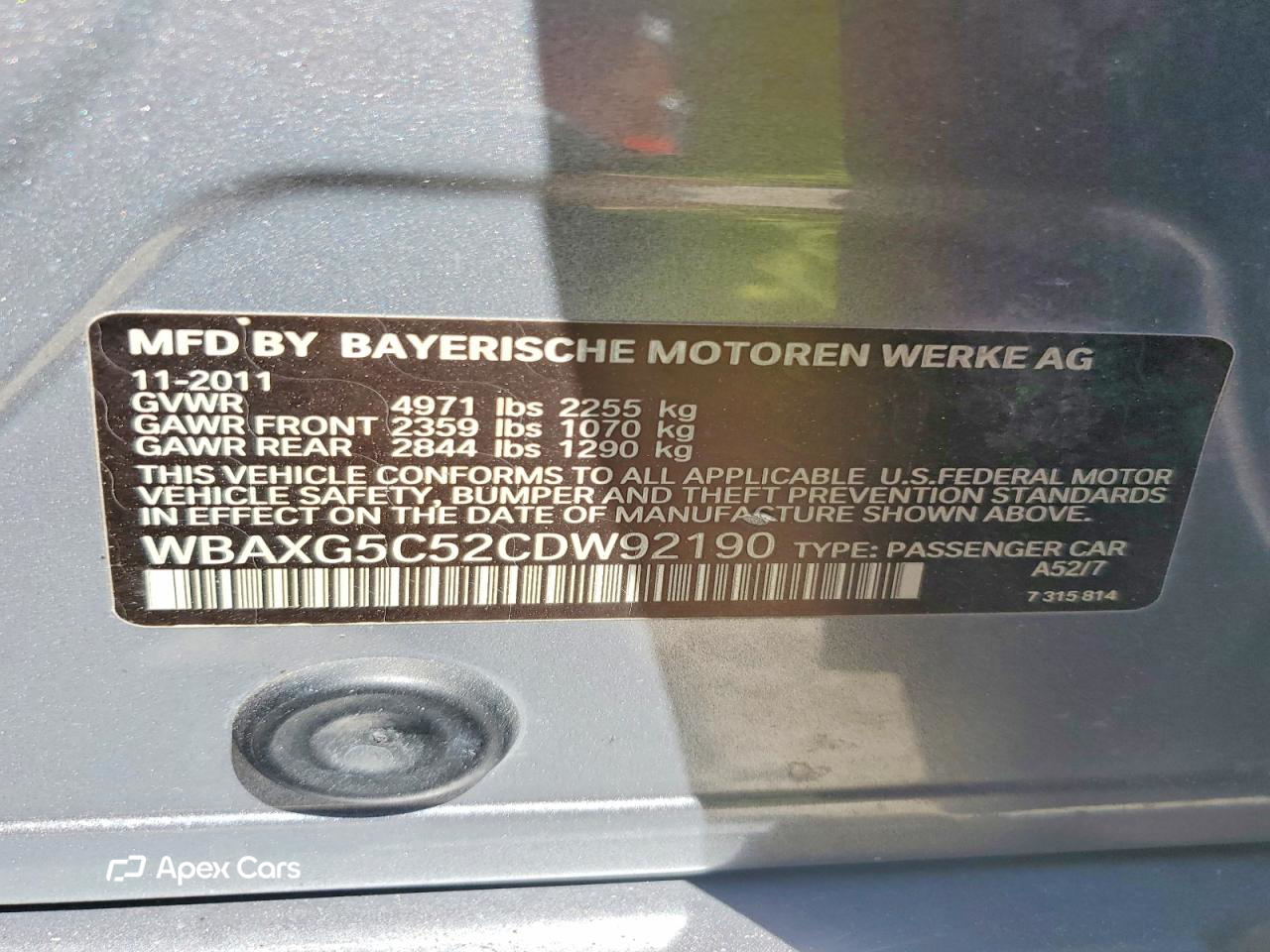 BMW Series 5 2012