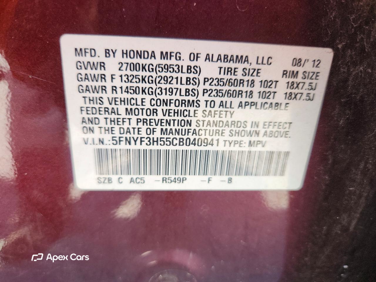 Honda Pilot 2012