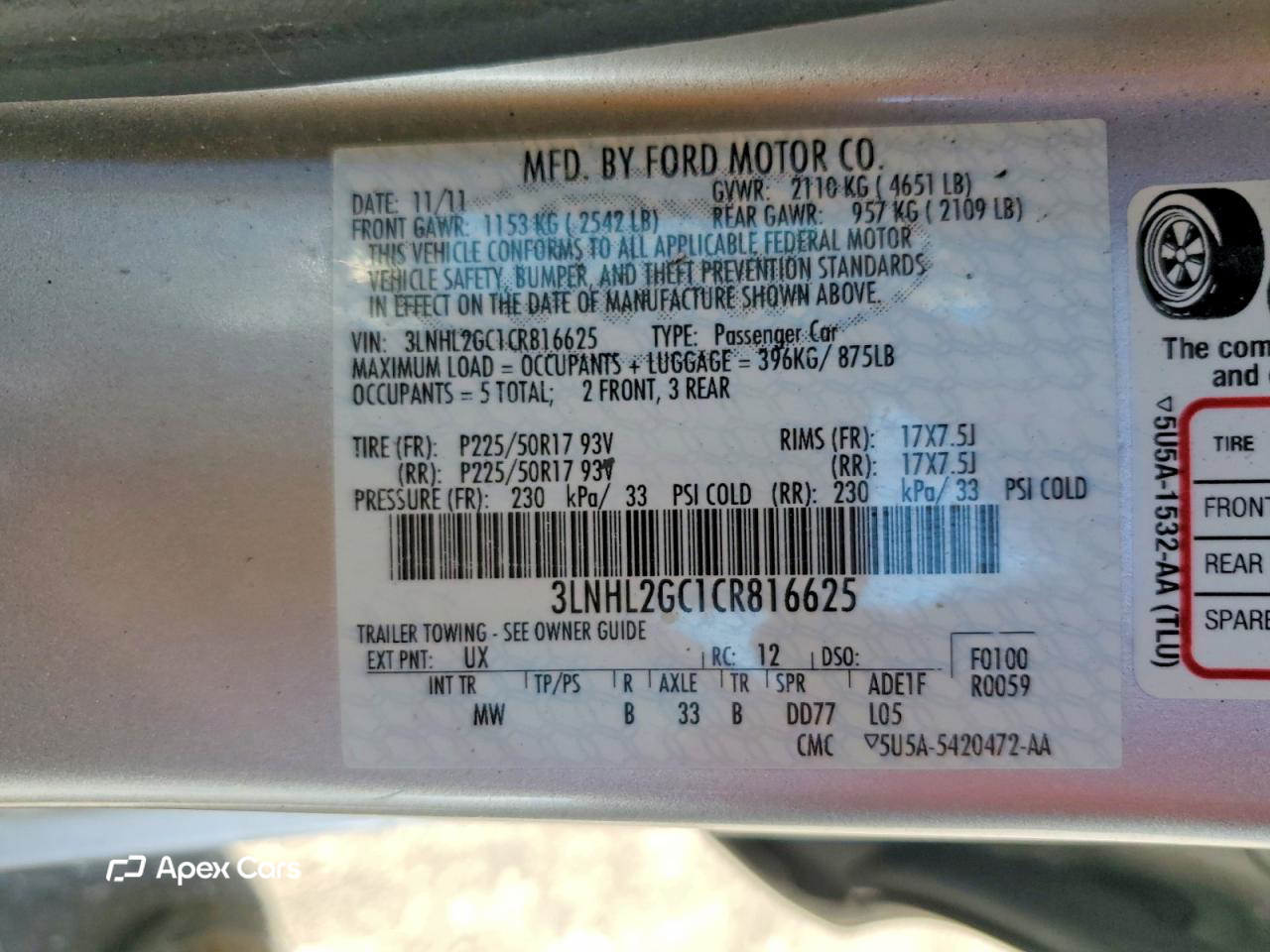 Lincoln MKZ 2012