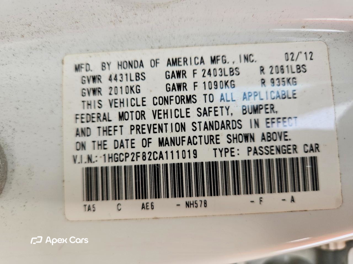 Honda Accord 2012
